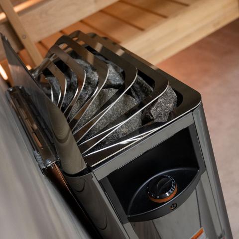 Harvia The Wall Series Sauna Heater, Stainless Steel / Black - 6kW, 8kW