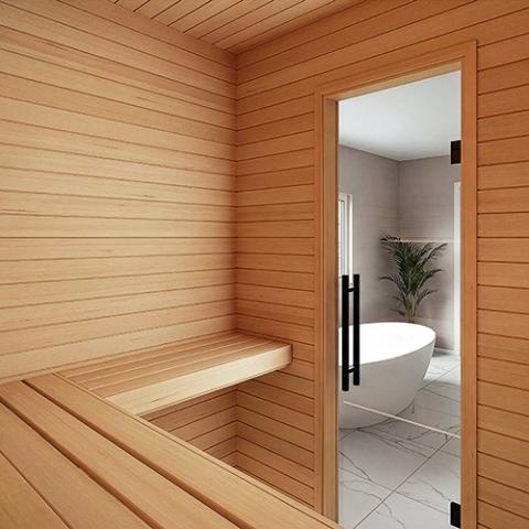 Prosaunas Hemlock 1/2x4 VG T&G V2E Sauna Wood