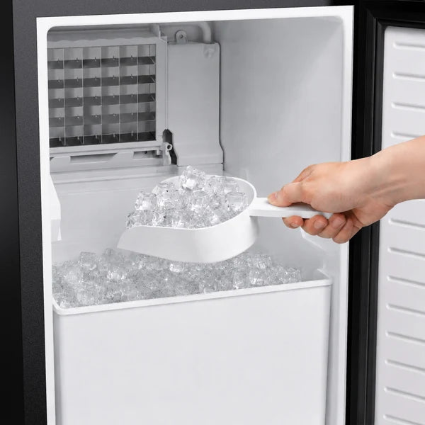 Forno Cristallo 15-Inch Freestanding/Undercounter Cube Ice Maker 79.4 lbs/Day - Stainless Steel, Black and White (FIMBI7313-15S)