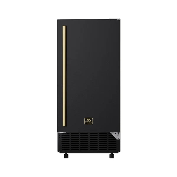 Forno Cristallo 15-Inch Freestanding/Undercounter Cube Ice Maker 79.4 lbs/Day - Stainless Steel, Black and White (FIMBI7313-15S)