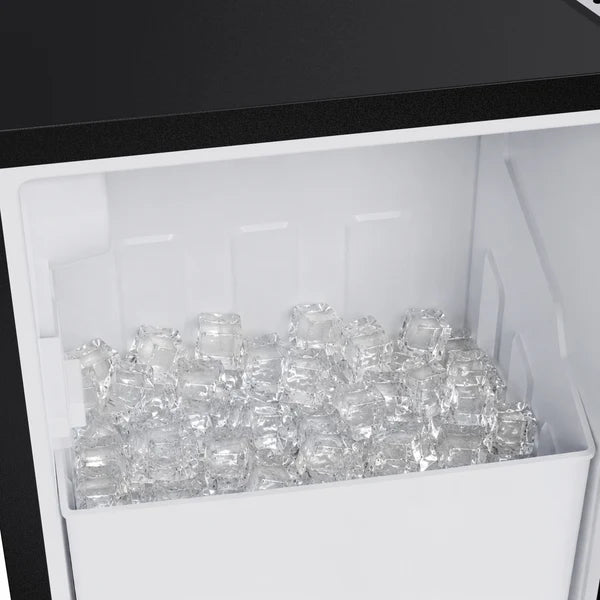 Forno Cristallo 15-Inch Freestanding/Undercounter Cube Ice Maker 79.4 lbs/Day - Stainless Steel, Black and White (FIMBI7313-15S)