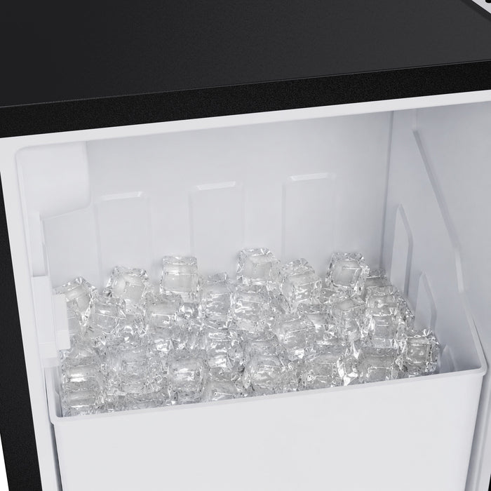 Forno Cristallo 15-Inch Freestanding/Undercounter Cube Ice Maker 79.4 lbs/Day Black with Antique Brass Accent (FIMBI7313-15BLK)