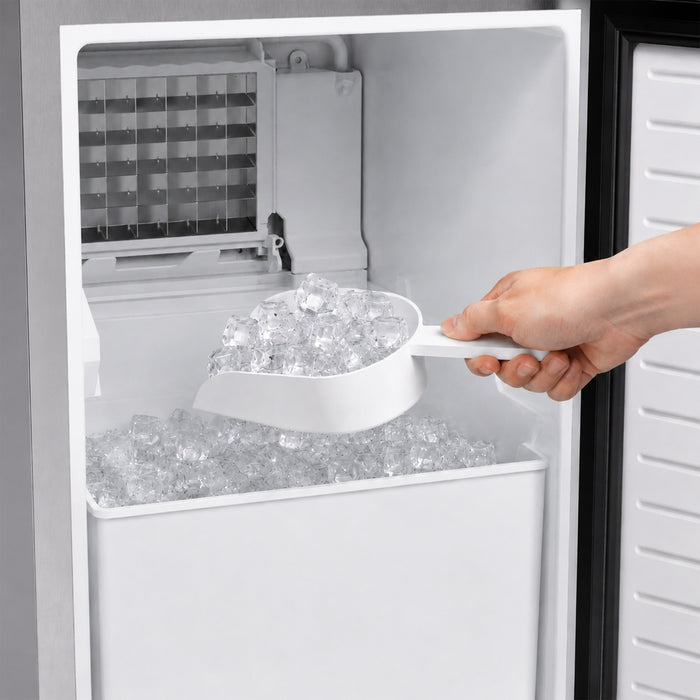Forno Cristallo 15-Inch Freestanding/Undercounter Cube Ice Maker 79.4 lbs/Day Stainless Steel (FIMBI7313-15S)
