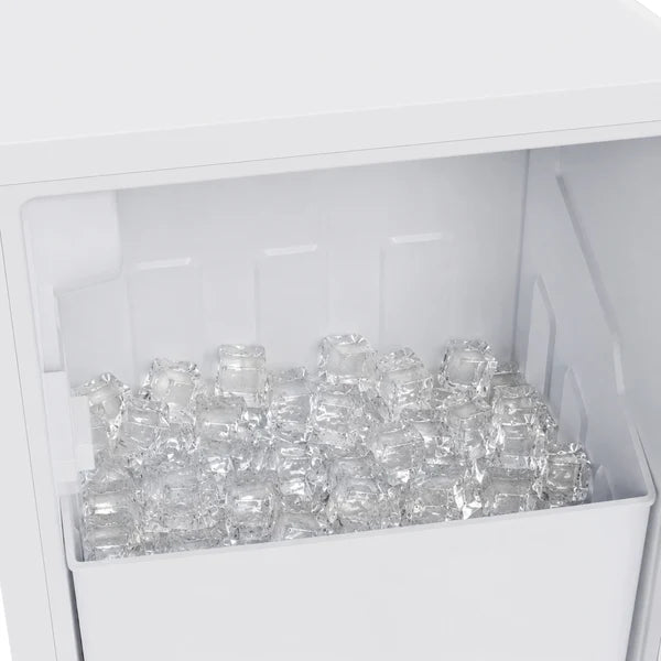 Forno Cristallo 15-Inch Freestanding/Undercounter Cube Ice Maker 79.4 lbs/Day - Stainless Steel, Black and White (FIMBI7313-15S)
