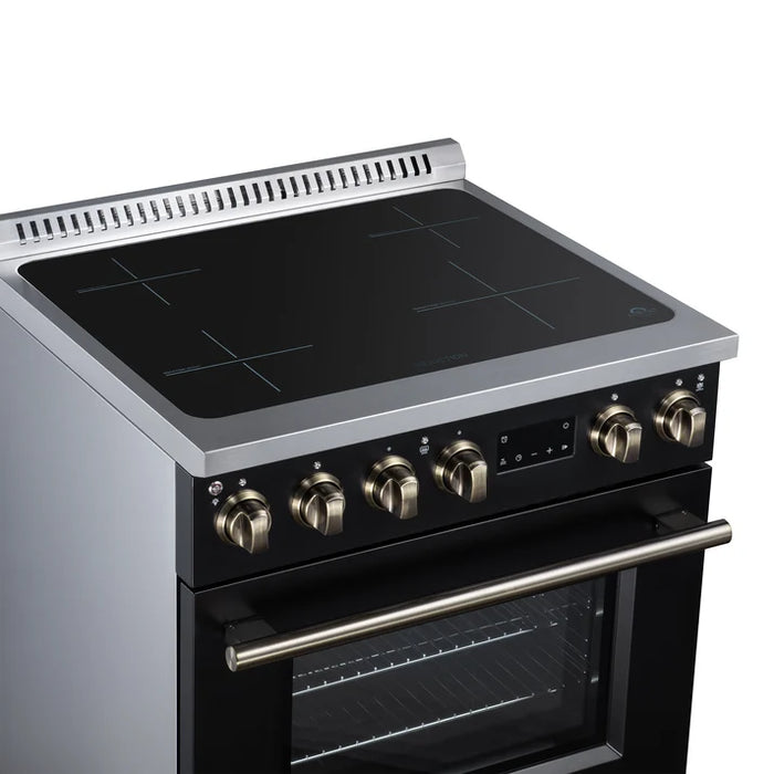 Forno Torino 30" 4.32 cu. ft. Induction Range with True Convection, Air Fry and Sous Vide - Stainless Steel, Black or White (FFSIN0936-30)