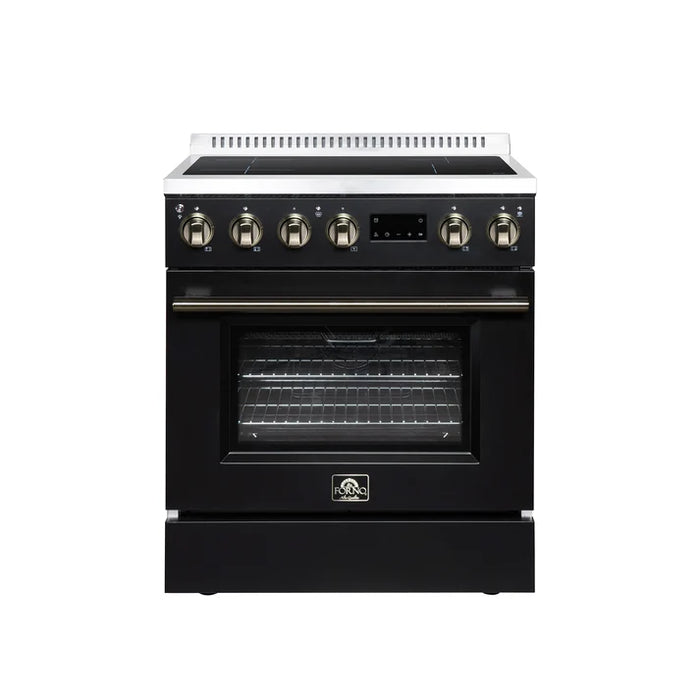 Forno Torino 30" 4.32 cu. ft. Induction Range with True Convection, Air Fry and Sous Vide - Stainless Steel, Black or White (FFSIN0936-30)