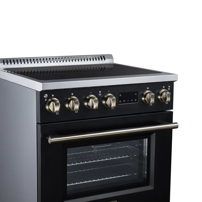 Forno Torino 30" 4.32 cu. ft. Induction Range with True Convection, Air Fry and Sous Vide - Stainless Steel, Black or White (FFSIN0936-30)
