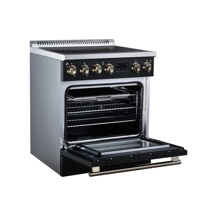 Forno Torino 30" 4.32 cu. ft. Induction Range with True Convection, Air Fry and Sous Vide - Stainless Steel, Black or White (FFSIN0936-30)