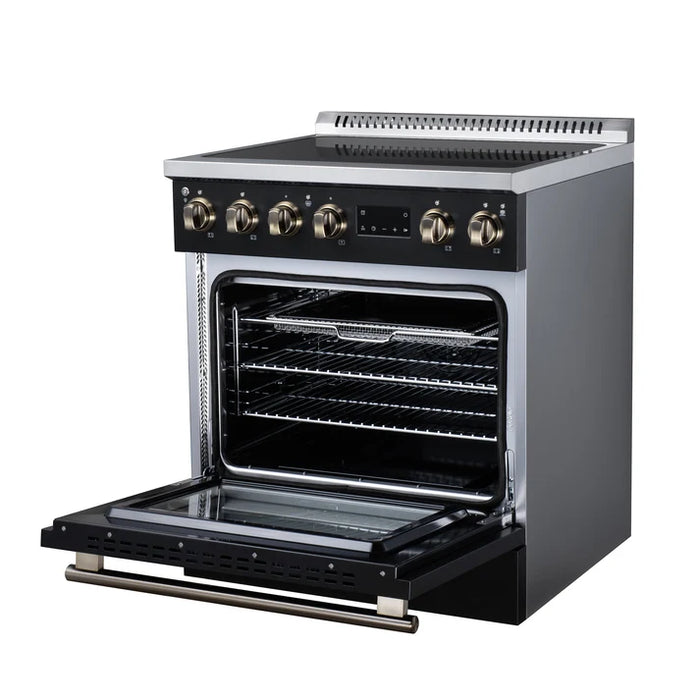 Forno Torino 30" 4.32 cu. ft. Induction Range with True Convection, Air Fry and Sous Vide - Stainless Steel, Black or White (FFSIN0936-30)