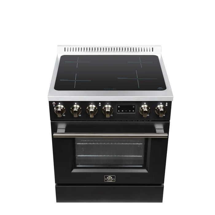 Forno Torino 30" 4.32 cu. ft. Induction Range with True Convection, Air Fry and Sous Vide - Stainless Steel, Black or White (FFSIN0936-30)