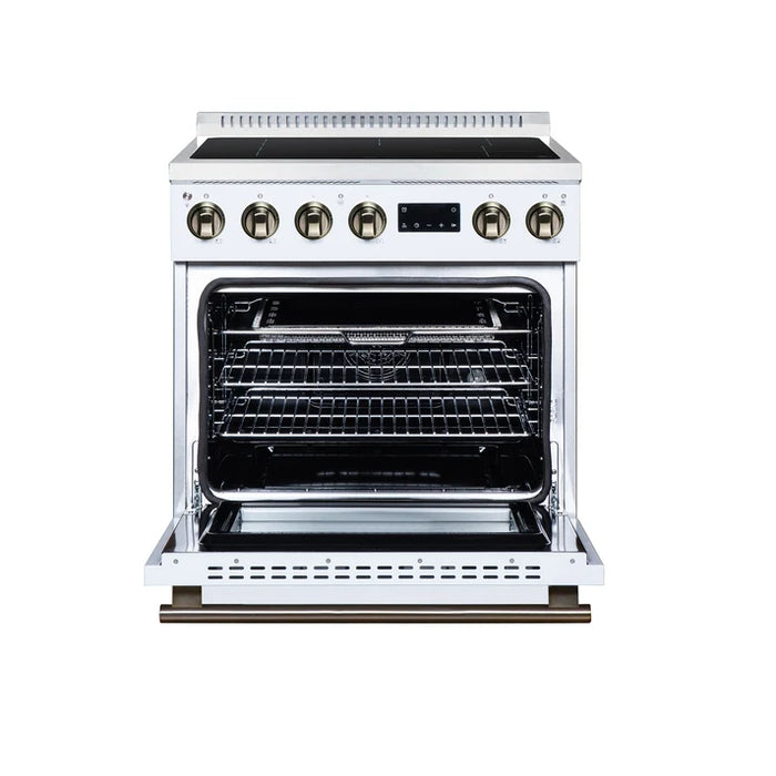 Forno Torino 30" 4.32 cu. ft. Induction Range with True Convection, Air Fry and Sous Vide - Stainless Steel, Black or White (FFSIN0936-30)