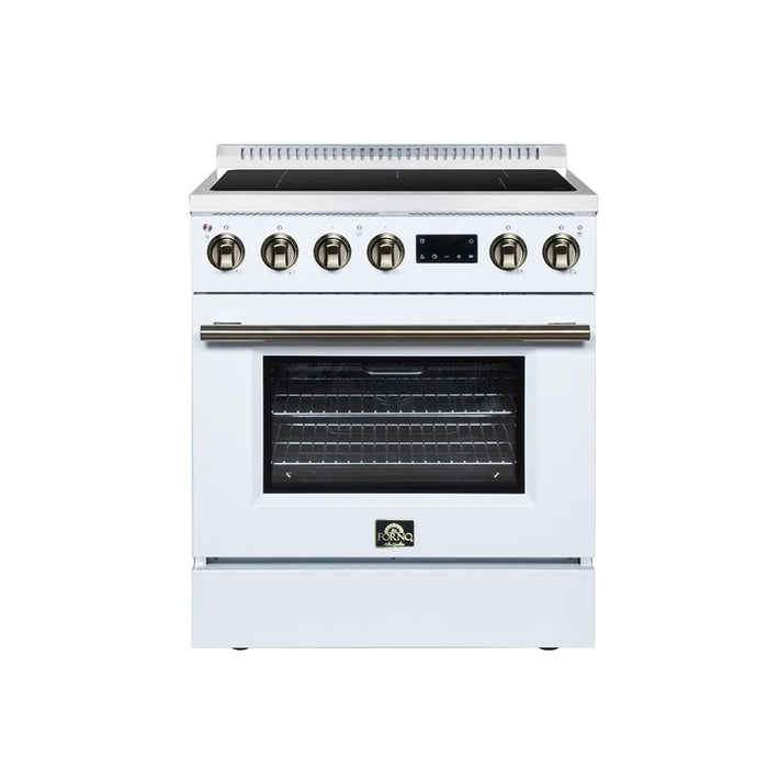 Forno Torino 30" 4.32 cu. ft. Induction Range with True Convection, Air Fry and Sous Vide - Stainless Steel, Black or White (FFSIN0936-30)