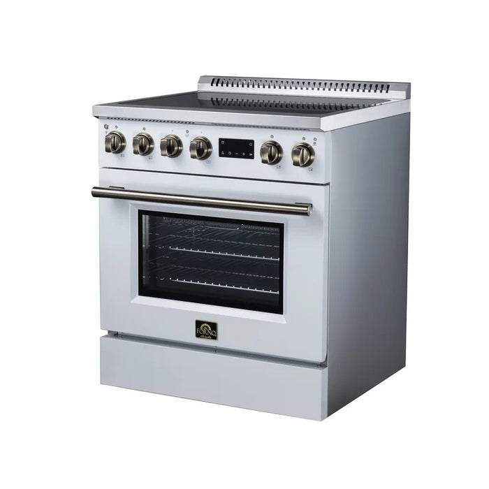 Forno Torino 30" 4.32 cu. ft. Induction Range with True Convection, Air Fry and Sous Vide - Stainless Steel, Black or White (FFSIN0936-30)