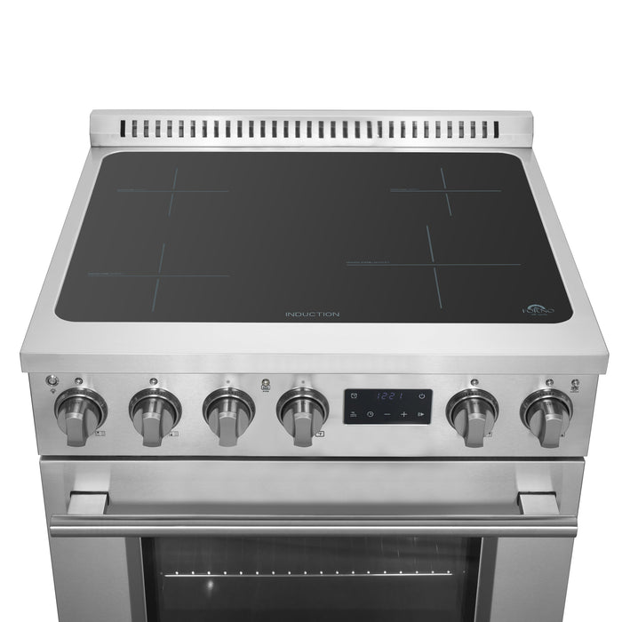 Forno Torino 30" 4.32 cu. ft. Induction Range with True Convection, Air Fry and Sous Vide in Stainless Steel (FFSIN0936-30)