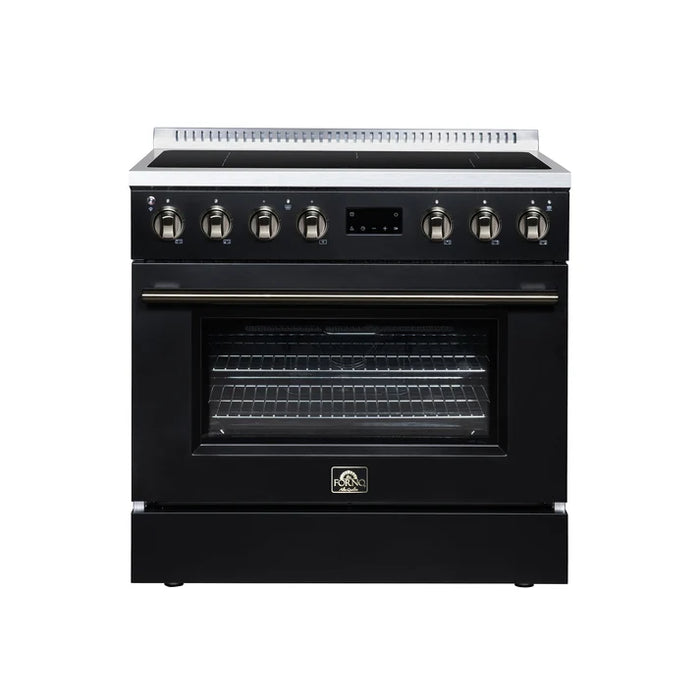 Forno Torino 36" 5.36 cu. ft. Induction Range with True Convection, Air Fry and Sous Vide - Stainless Steel, Black or White (FFSIN0936-36)