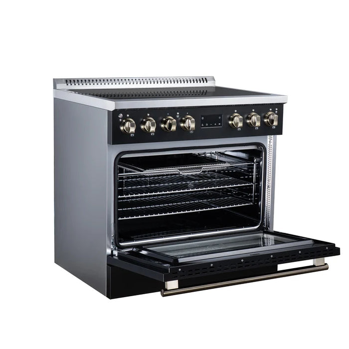 Forno Torino 36" 5.36 cu. ft. Induction Range with True Convection, Air Fry and Sous Vide - Stainless Steel, Black or White (FFSIN0936-36)