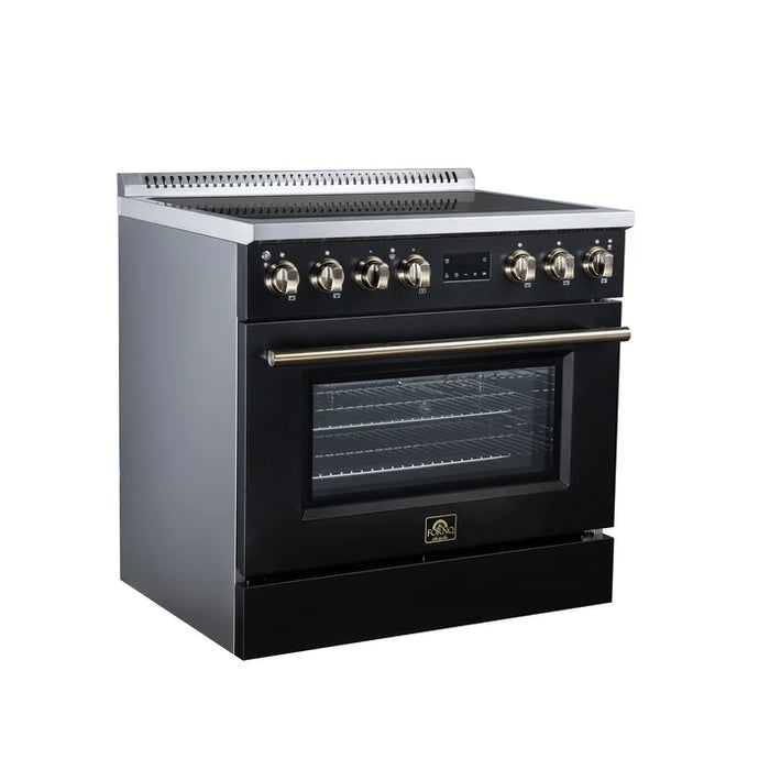 Forno Torino 36" 5.36 cu. ft. Induction Range with True Convection, Air Fry and Sous Vide - Stainless Steel, Black or White (FFSIN0936-36)