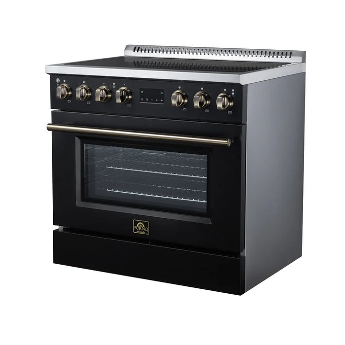 Forno Torino 36" 5.36 cu. ft. Induction Range with True Convection, Air Fry and Sous Vide - Stainless Steel, Black or White (FFSIN0936-36)