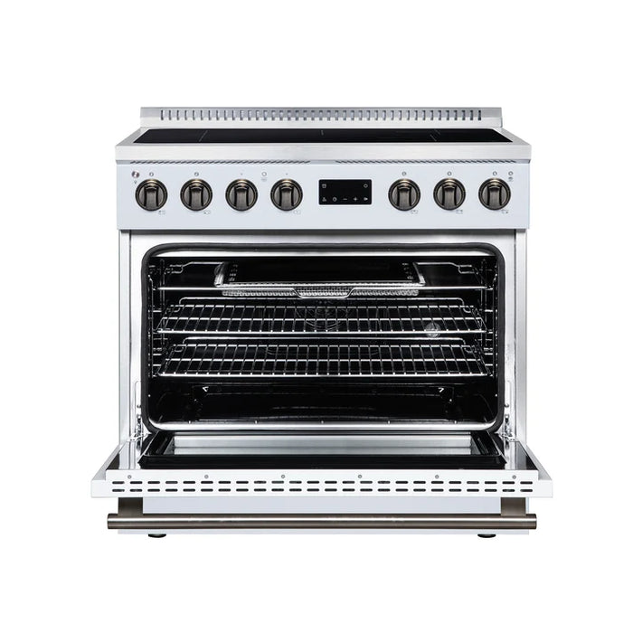 Forno Torino 36" 5.36 cu. ft. Induction Range with True Convection, Air Fry and Sous Vide - Stainless Steel, Black or White (FFSIN0936-36)