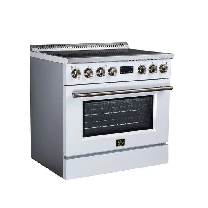 Forno Torino 36" 5.36 cu. ft. Induction Range with True Convection, Air Fry and Sous Vide - Stainless Steel, Black or White (FFSIN0936-36)