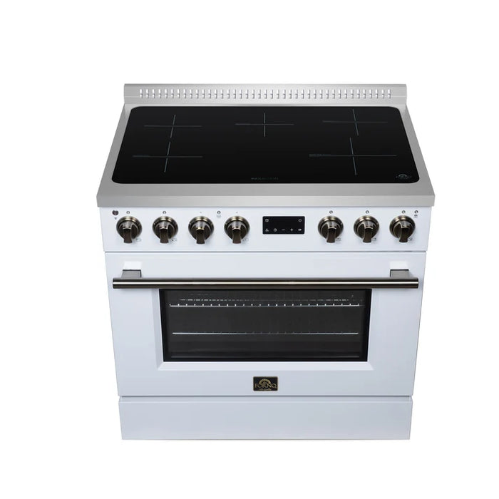 Forno Torino 36" 5.36 cu. ft. Induction Range with True Convection, Air Fry and Sous Vide - Stainless Steel, Black or White (FFSIN0936-36)
