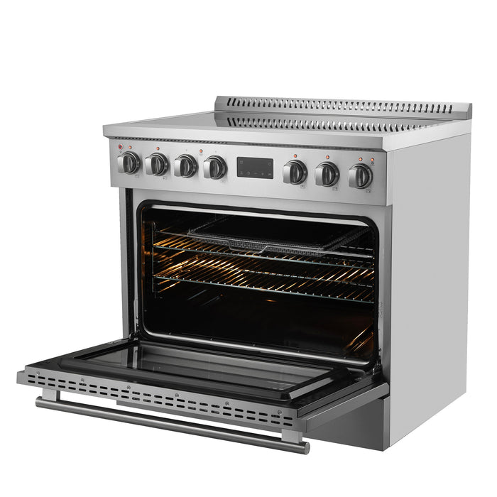 Forno Torino 36" 5.36 cu. ft. Induction Range with True Convection, Air Fry and Sous Vide in Stainless Steel (FFSIN0936-36)