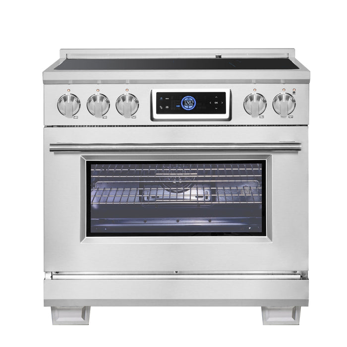 Forno Maximus 36" 5.36 cu.ft Induction Range with Air Fryer, Air Sous Vide, True Convection, and Digital Display (FFSIN0968-36)