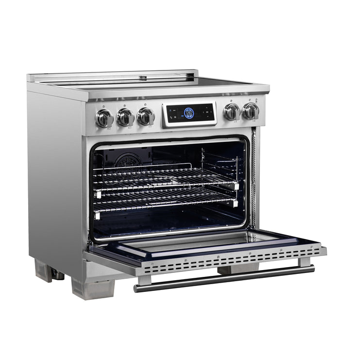 Forno Maximus 36" 5.36 cu.ft Induction Range with Air Fryer, Air Sous Vide, True Convection, and Digital Display (FFSIN0968-36)