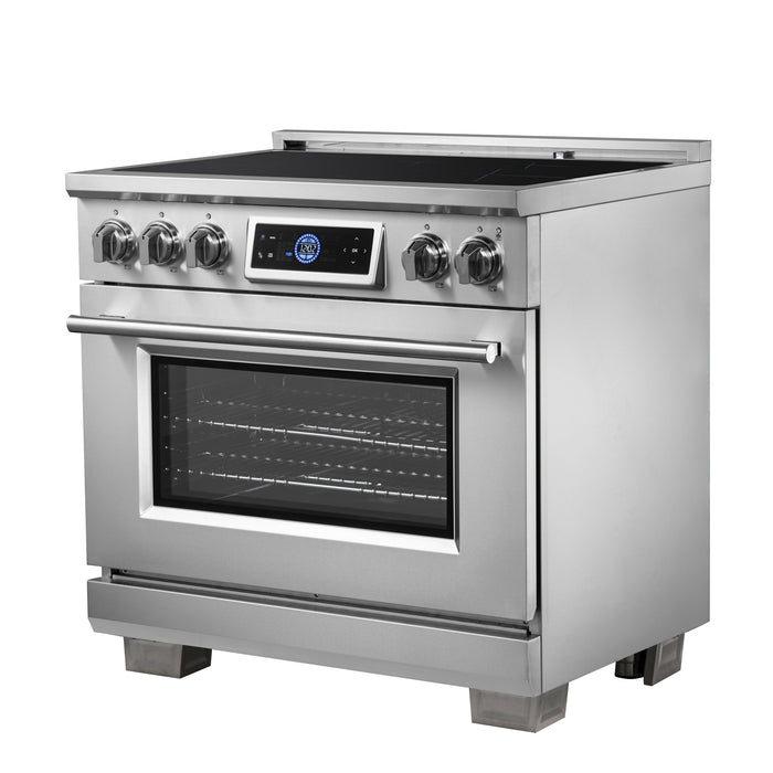 Forno Maximus 36" 5.36 cu.ft Induction Range with Air Fryer, Air Sous Vide, True Convection, and Digital Display (FFSIN0968-36)