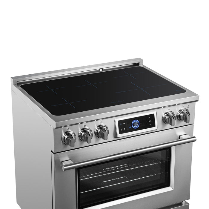 Forno Maximus 36" 5.36 cu.ft Induction Range with Air Fryer, Air Sous Vide, True Convection, and Digital Display (FFSIN0968-36)