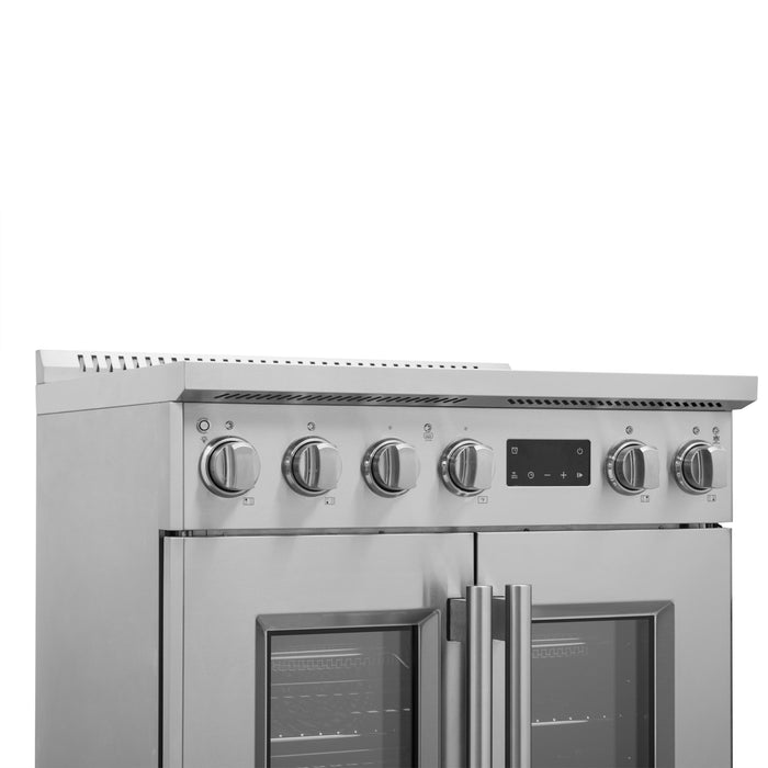 Forno Torino 30" 4.32 cu. ft. French Door Induction Range with True Convection, Air Fry and Sous Vide in Stainless Steel (FFSIN0950-30)