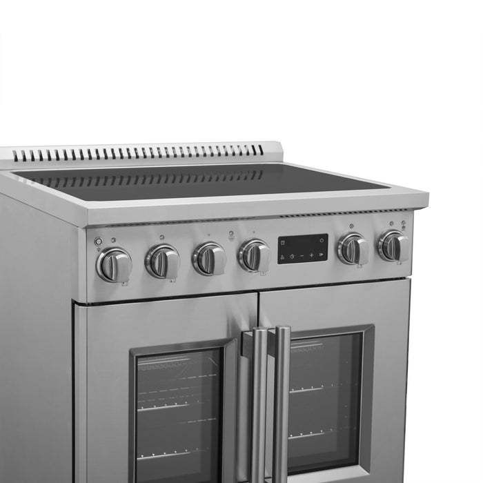 Forno Torino 30" 4.32 cu. ft. French Door Induction Range with True Convection, Air Fry and Sous Vide in Stainless Steel (FFSIN0950-30)