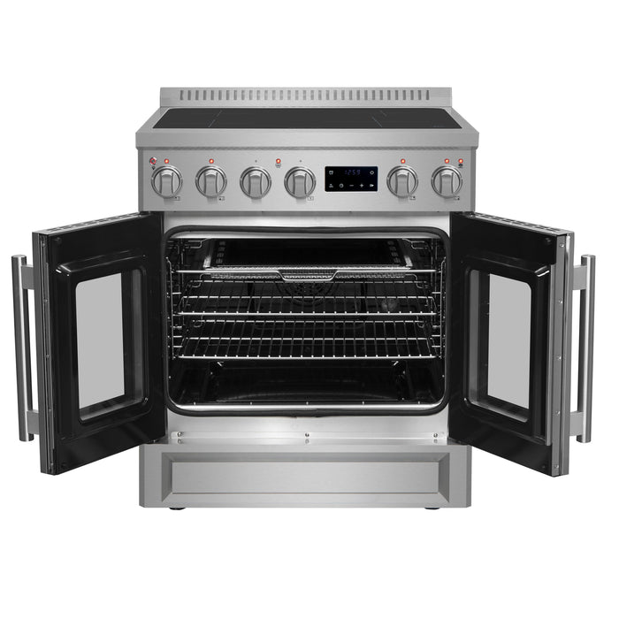 Forno Torino 30" 4.32 cu. ft. French Door Induction Range with True Convection, Air Fry and Sous Vide in Stainless Steel (FFSIN0950-30)