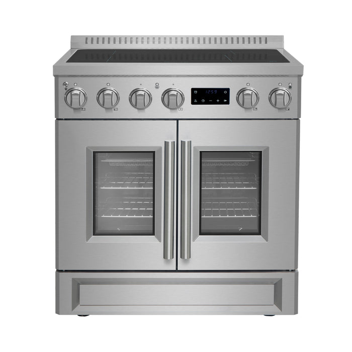 Forno Torino 30" 4.32 cu. ft. French Door Induction Range with True Convection, Air Fry and Sous Vide in Stainless Steel (FFSIN0950-30)