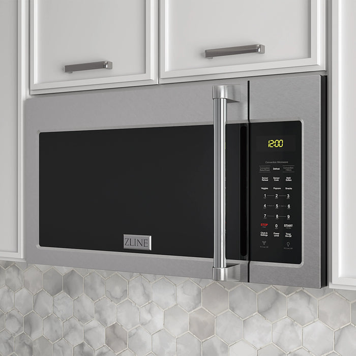 ZLINE 30" 1.5 cu. ft. Over The Range Microwave Oven with Set of 2 Charcoal Filters - Stainless Steel, Black Stainless Steel, Satin Stainless Steel (MWO-OTRCFH-30)