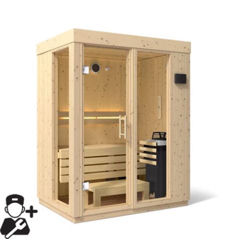 Kohler C1 - Indoor Sauna Kit, Scandinavian Spruce, Up to 5 Persons