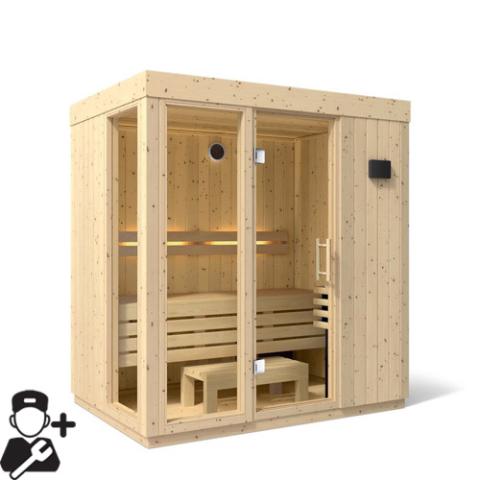 Kohler C1 - Indoor Sauna Kit, Scandinavian Spruce, Up to 5 Persons