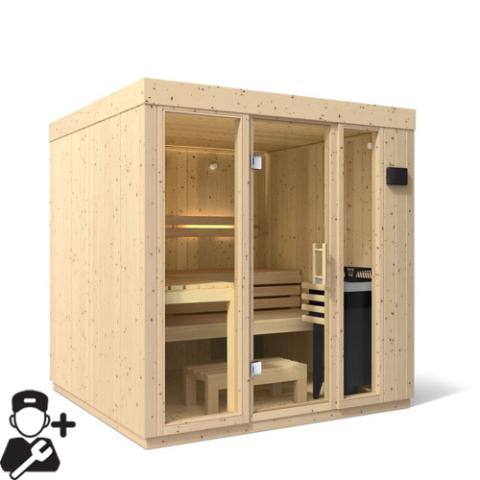 Kohler C1 - Indoor Sauna Kit, Scandinavian Spruce, Up to 5 Persons