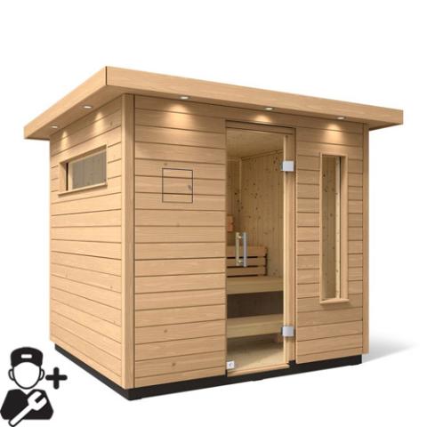Kohler - C2 Outdoor Sauna Kit, Douglas Fir, Up to 6 Persons