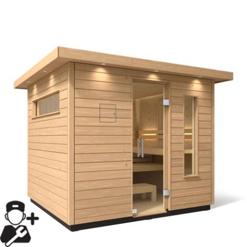 Kohler - C2 Outdoor Sauna Kit, Douglas Fir, Up to 6 Persons