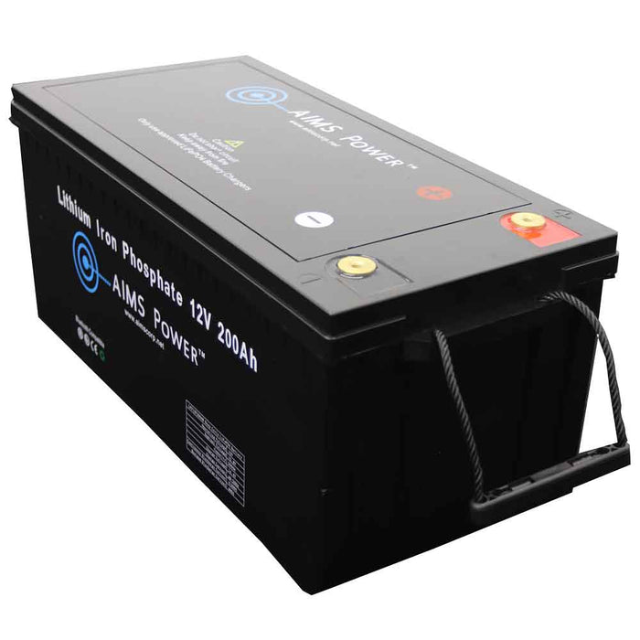 AIMS Power Lithium Battery Lithium Iron Phosphate with Bluetooth Monitoring - 12V 200Ah LiFePO4