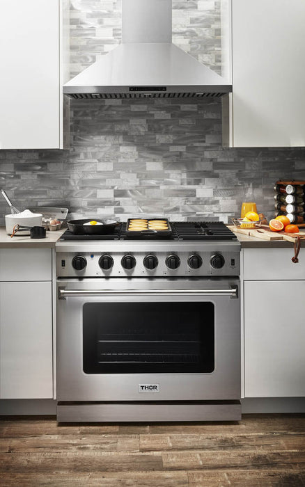 Thor Kitchen 36" Wall Mount Range Hood in Stainless Steel (HRH3607)