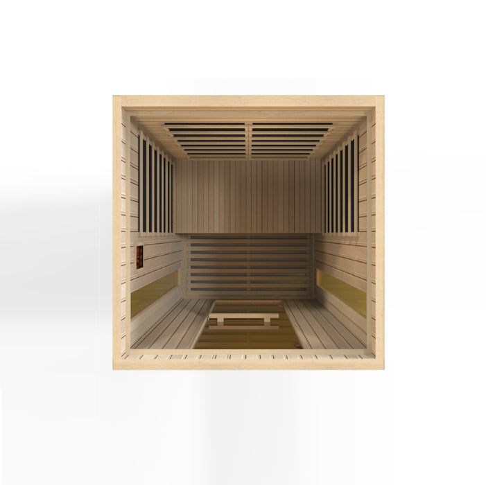 Maxxus Sauna "Serenity" Dual Tech 2-Person Low EMF FAR Infrared Indoor Sauna - Canadian Hemlock (MX-LS2-01)