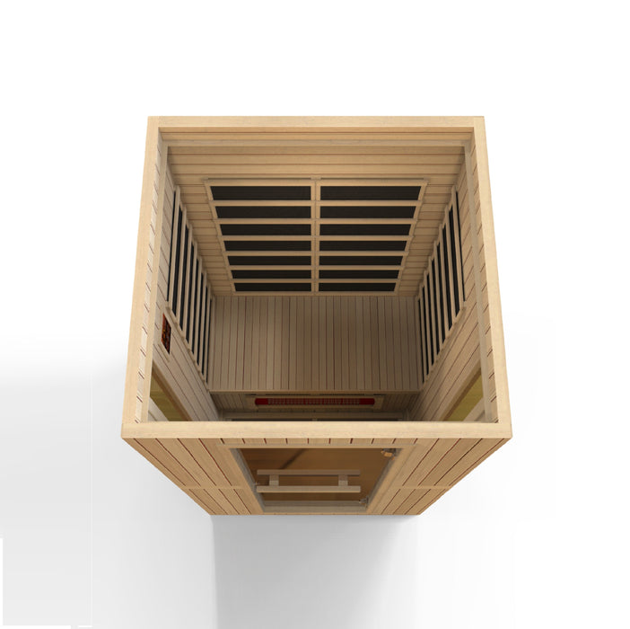 Maxxus Sauna "Serenity" Dual Tech 2-Person Low EMF FAR Infrared Indoor Sauna - Canadian Hemlock (MX-LS2-01)