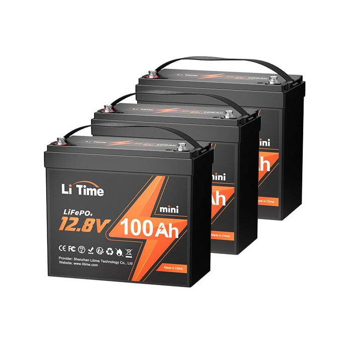 LiTime 12V 100Ah Mini LiFePO4 Lithium 4D Battery