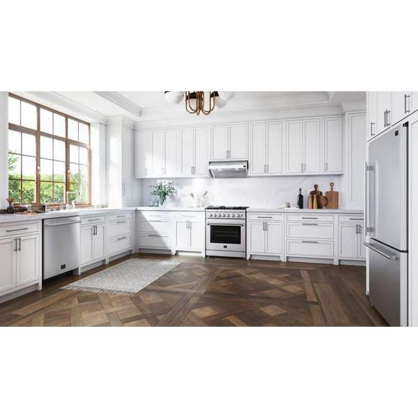 Forno Espresso Bari 30" 600 CFM Under Cabinet Range Hood with LED Lighting, Dishwasher-Safe Baffle Filters, 3-Speed Fan Control - Stainless Steel, Black, or White (FRHUC5255-30)