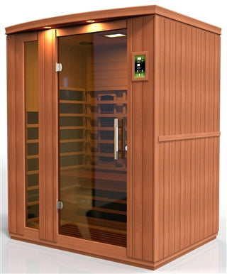 Dynamic saunas Lugano 3-Person Full Spectrum Near Zero EMF (Under 2MG) FAR Infrared Sauna (Canadian Hemlock)