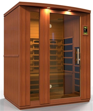 Dynamic Sauna "Lugano Elite" 3-Person Ultra Low EMF FAR Infrared Indoor Sauna (DYN-6336-02 Elite)