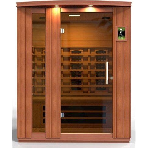 Dynamic saunas Lugano 3-Person Full Spectrum Near Zero EMF (Under 2MG) FAR Infrared Sauna (Canadian Hemlock)