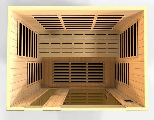 Dynamic Sauna "Lugano Elite" 3-Person Ultra Low EMF FAR Infrared Indoor Sauna (DYN-6336-02 Elite)